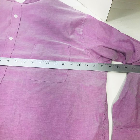 Tommy Hilfiger Men's Sz 18 18.5 34/35 2XL Long Sleeve Button Down Shirt Preowned - Picture 8 of 15